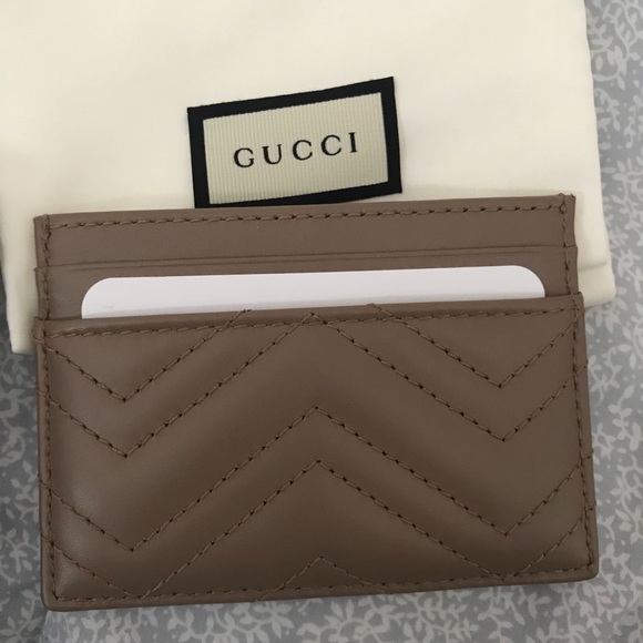 SOLD! Gucci GG Marmont Card Case Dusty Pink - Picture 2 of 7